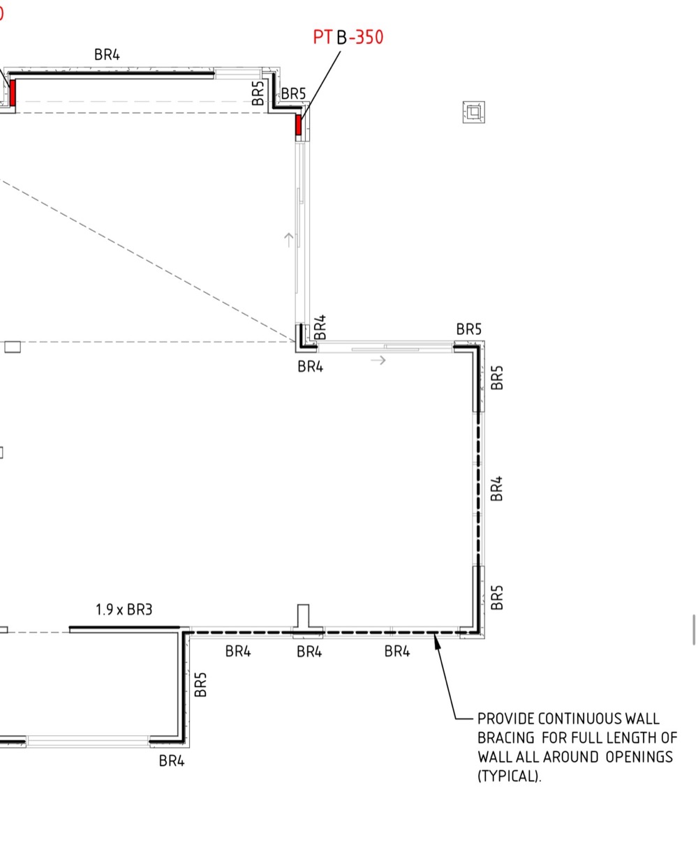 Tie-down bolts shown on the engineering drawings and never installed, recorded during a frame inspection in Point Cook
